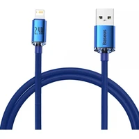 Baseus Crystal Shine USB-A/Lightning napájecí kabel 20W 1,2m modrý - Kabely a redukce