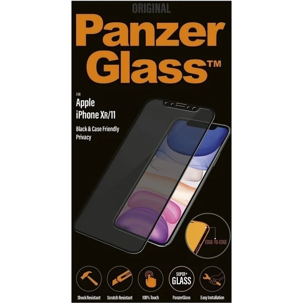PanzerGlass Edge-to-Edge Privacy Apple iPhone Xr/11 černé - Ochranné folie a skla - Obrázek MBAT000301