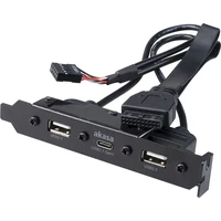 Akasa USB 3.1 gen 1 typ C a 2xTyp A 2.0 záslepka - USB huby