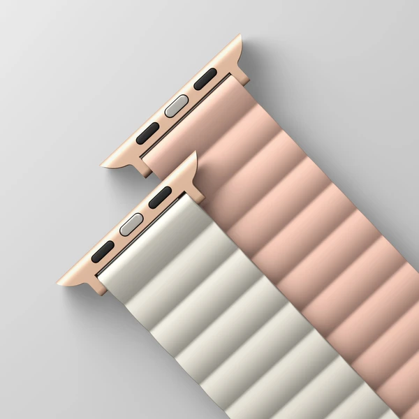 UNIQ Revix oboustranný řemínek pro Apple Watch 49/46/45/44/42mm Blush (růžový/béžový) - Řemínky - Obrázek MBHMF00101