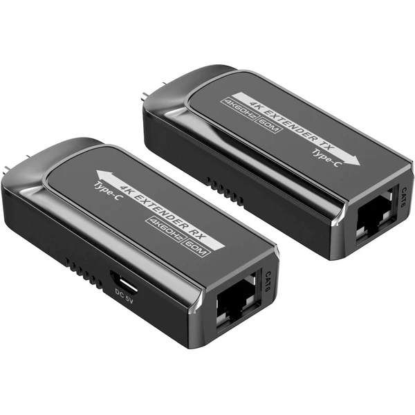 PremiumCord USB-C na USB-C extender přes Cat6/6A/7 rozlišení 4K@60Hz na 60m - Ostatní - Obrázek MBPF000K01