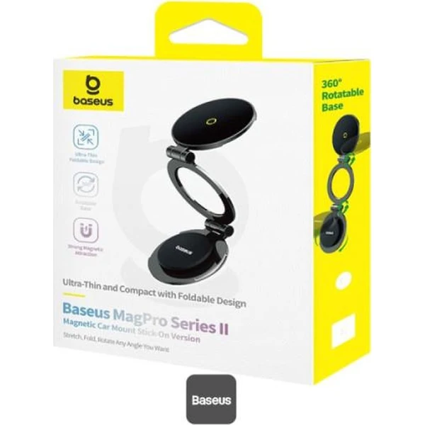 Baseus MagPro Series II držák do auta s magnetem na palubní desku černý - Držáky - Obrázek MC9R000K01