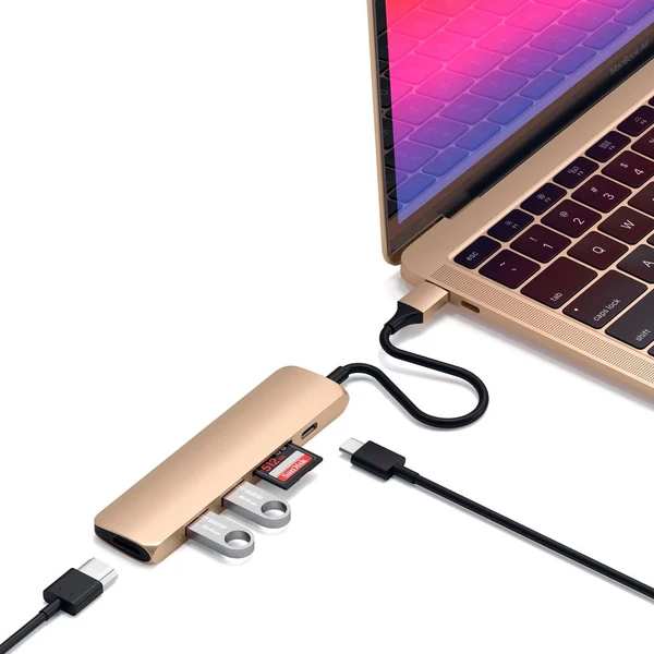 Satechi Slim Multimedia Adapter V2 zlatý - Kabely - Obrázek MCL2700301