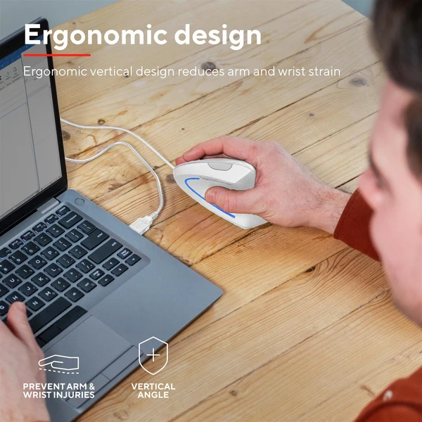 Trust Verto ergonomická myš bílá - Myši - Obrázek MD30000P01