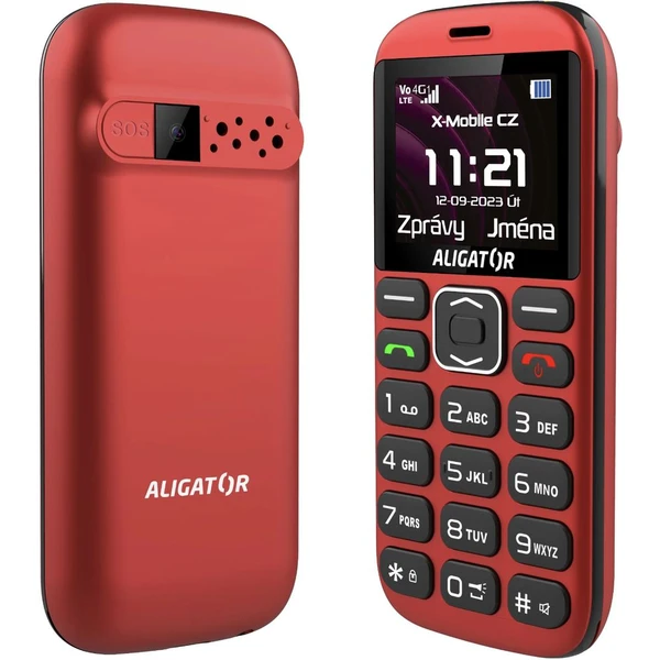 Aligator A720 4G Senior + nabíjecí stojánek červený - Mobilní telefony - Obrázek MDP0000L01