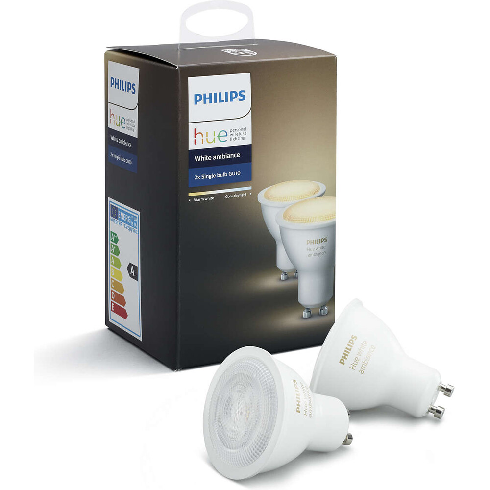 Philips Hue White Ambiance 2x Bluetooth žárovka LED GU10 5W 350lm
