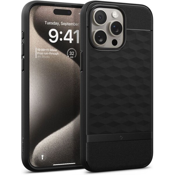 Spigen Caseology Parallax kryt s MagFit iPhone 15 Pro Max matně černý