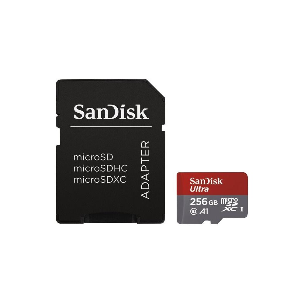 SanDisk Ultra MicroSDXC A1 Class 10 UHS-I Android paměťová karta 256GB + adaptér