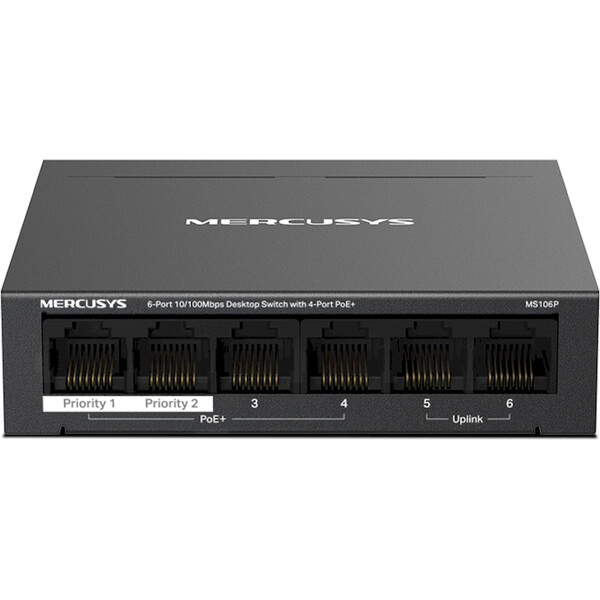 Mercusys MS106P Černá