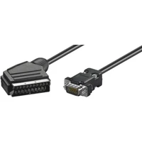 PremiumCord SCART/VGA kabel 2m černý - Kabely a redukce
