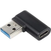 PremiumCord USB-C/USB-A redukce se zahnutým konektorem černá - Kabely a redukce