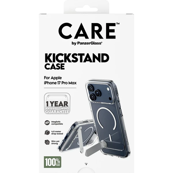 PanzerGlass® CARE Kickstand kryt s MagSafe Apple iPhone 17 Pro Max stříbrný/bílý - Pouzdra - Obrázek MJDH000K01
