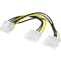 PremiumCord napájecí redukce 2x 5.25" Molex - 8 pin pro PCI-E grafické karty - Kabely a redukce