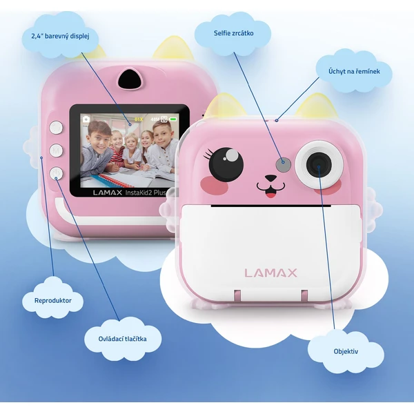 LAMAX InstaKid2 Plus dětský fotoaparát růžový - Fotoaparáty - Obrázek MKSL000K01