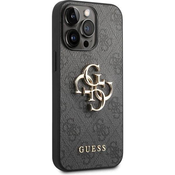 Guess PU 4G Metal Logo kryt iPhone 14 Pro šedý - Pouzdra - Obrázek MKUF100501