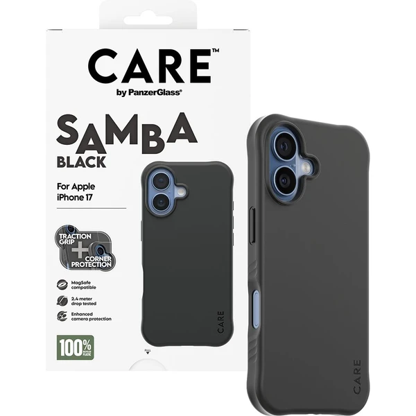 PanzerGlass® CARE Samba kryt s MagSafe Apple iPhone 17 Black - Pouzdra - Obrázek MLDH000K01