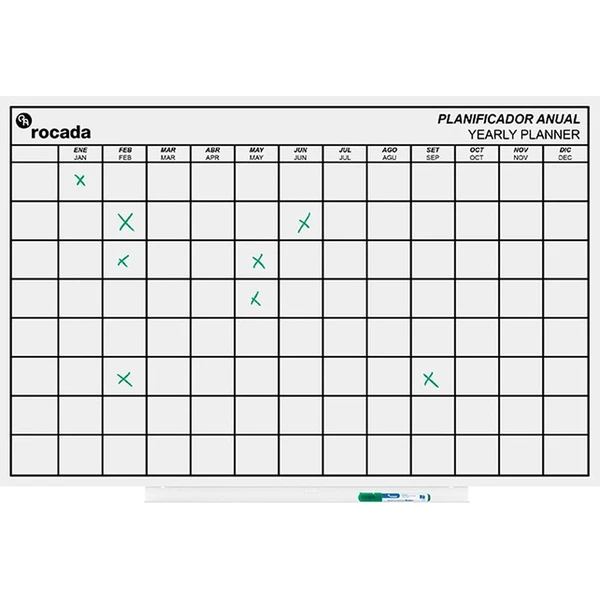 Rocada Skin Planner 6420YP magnetická tabule bílá - Magnetické tabule - Obrázek MLMN000K01