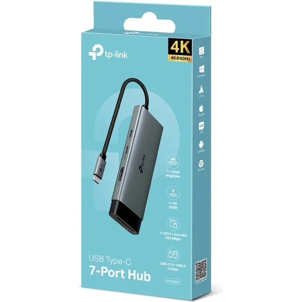 TP-Link UH7020C 7v1 USB-C Hub šedý - USB huby - Obrázek MO5M000K01