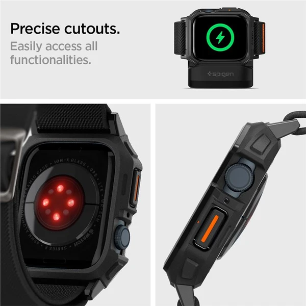 Spigen Lite Fit Pro řemínek Apple Watch 45/44mm matně černý - Řemínky - Obrázek MOA1000P01