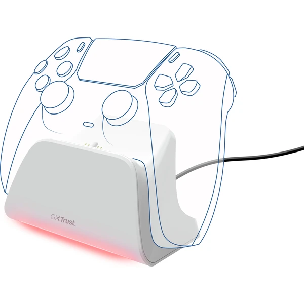 Trust GXT255W nabíjecí stanice pro DualSense PS5 ovladač - Nabíječky - Obrázek MOGL000K01