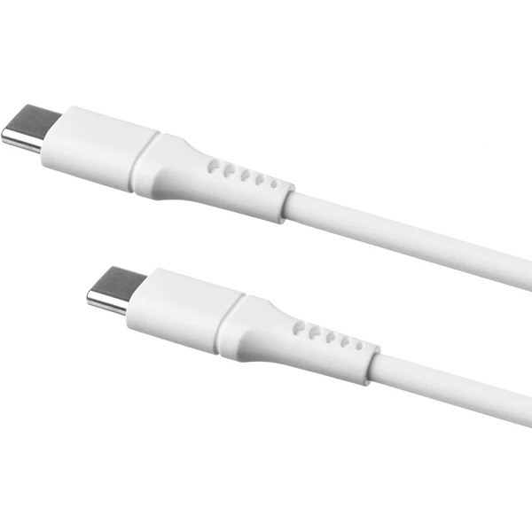 FIXED Liquid silicone kabel USB-C/USB-C (PD), 2m, USB 2.0, 60W, bílý - Kabely - Obrázek MOS1000601