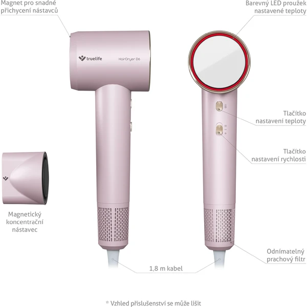 TrueLife HairDryer D6 fén na vlasy - Fény na vlasy - Obrázek MPUL000K01