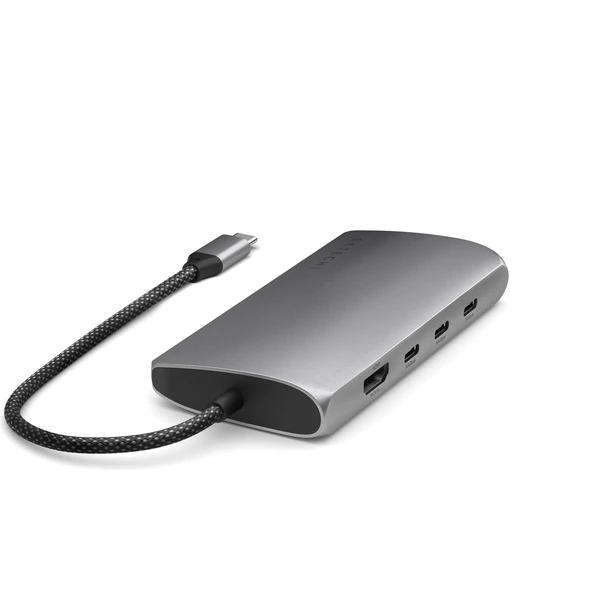 Satechi USB-C víceportový adaptér 8K s Ethernet V3 vesmírně šedý - USB huby - Obrázek MPX5000O01