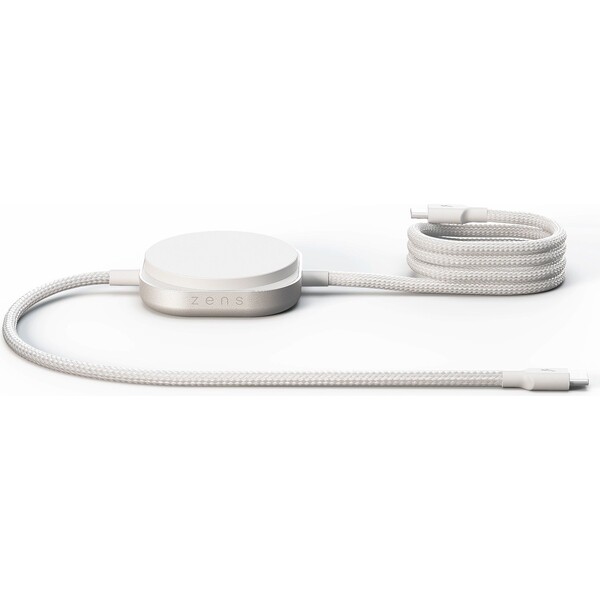 ZENS USB C-C Pro 2 MagSafe/Qi2 2v1 nabíječka s USB-C kabelem (140W) bílá