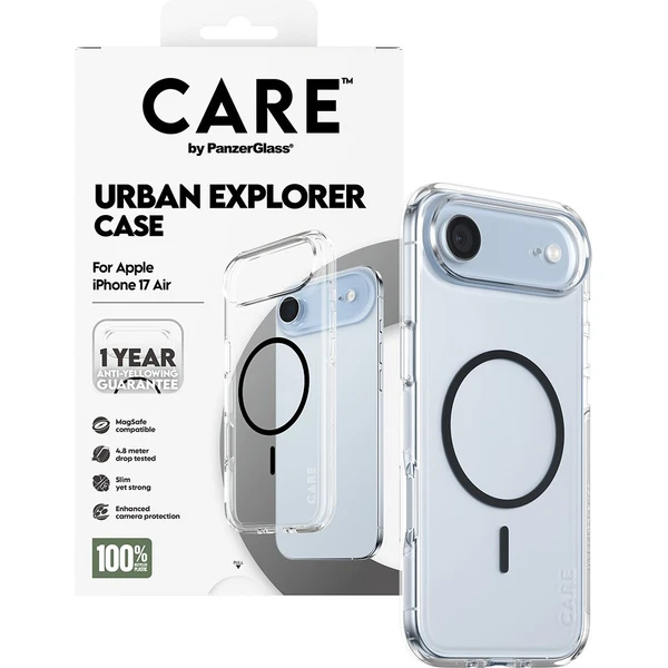 PanzerGlass® CARE Urban kryt s MagSafe Apple iPhone Air čirý/černý - Pouzdra - Obrázek MQEH000K01