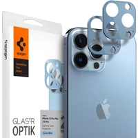 Spigen tR Optik 2 Pack tvrzené sklo na fotoaparát iPhone 13 Pro/13 Pro Max modré - Ochranné folie a skla