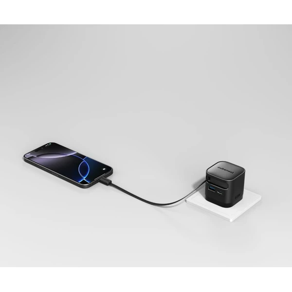 Cubenest S3D2 PD GaN nabíječka s kabelem (65W) černá - Nabíječky - Obrázek MSBK000K01