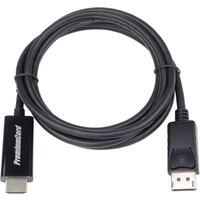 PremiumCord DisplayPort 1.2/HDMI 2.0 kabel 4K 2m černý - Kabely a redukce