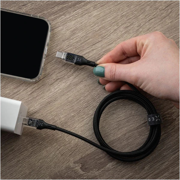 FIXED USB-C/USB-C napájecí kabel 100W 2m černý - Kabely a redukce - Obrázek MSM5000J01