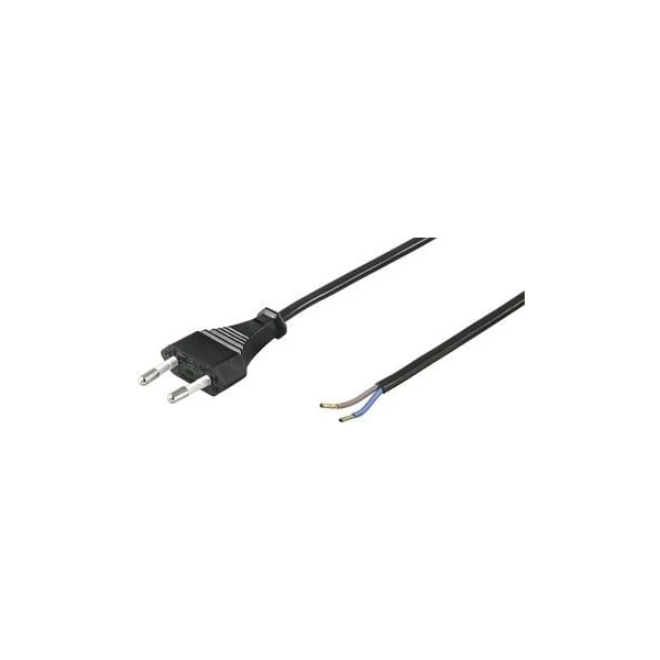 PremiumCord Flexo napájecí kabel s vidlicí 230V 2m černý - Kabely a redukce - Obrázek MSRU000501
