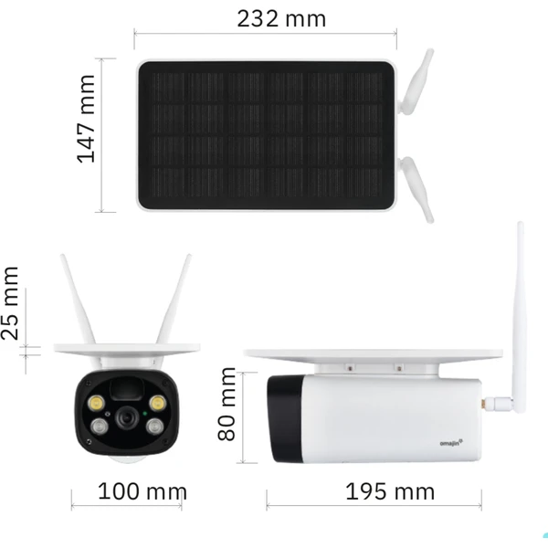 Omajin by Netatmo Outdoor Solar Camera chytrá venkovní kamera + 32GB microSD karta - Kamery - Obrázek MT2A000N01