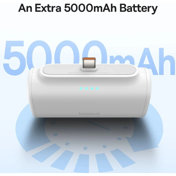 Baseus Compact powerbanka 5000mAh bílá - Powerbanky - Obrázek MTTL000K01