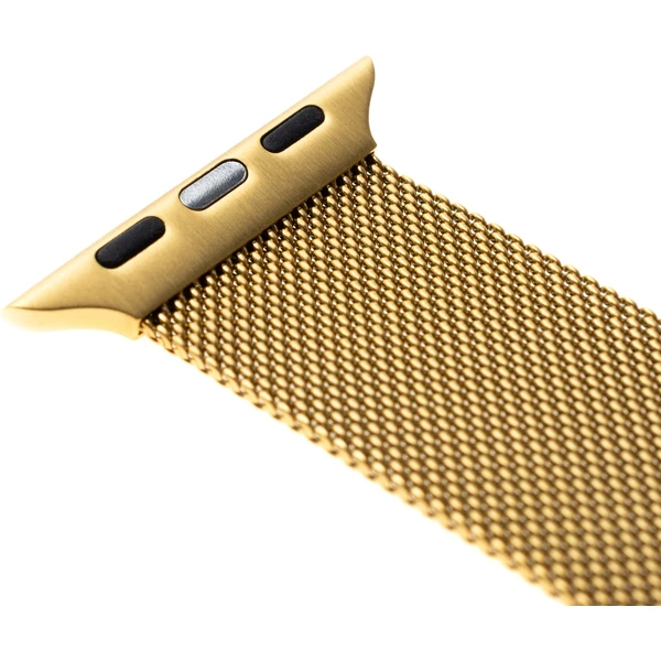 FIXED Mesh Strap síťový nerezový řemínek Apple Watch 42/44/45mm zlatý - Řemínky - Obrázek MUQU600301