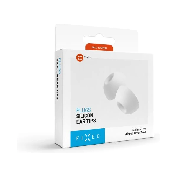 FIXED Plugs 2 sady silikonových špuntů Apple Airpods Pro/Pro 2 (XS) bílá - Náhradní náušníky - Obrázek MVM5000J01