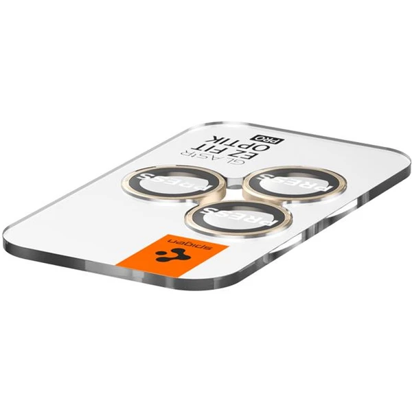 Spigen Glass EZ Fit Optik Pro 2 Pack tvrzené sklo na fotoaparát iPhone 14 Pro/iPhone 14 Pro Max zlat - Ochranné folie a skla - Obrázek MZ09000601