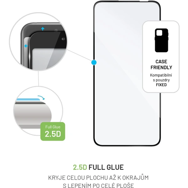 FIXED 2,5D Full-Cover tvrzené sklo Samsung Galaxy A54 5G černé - Ochranné folie a skla - Obrázek N02A700301