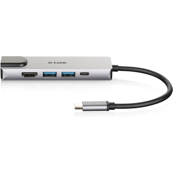 D-Link 5v1 USB-C Hub PD 60W stříbrný - USB huby - Obrázek N0KK000K01