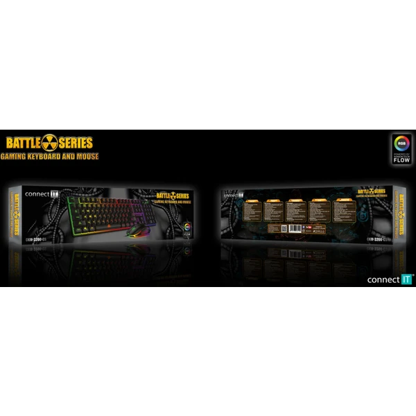 CONNECT IT BATTLE herní combo drátová klávesnice + myš, CZ + SK layout černá - Klávesnicové sety - Obrázek N0N0000P01