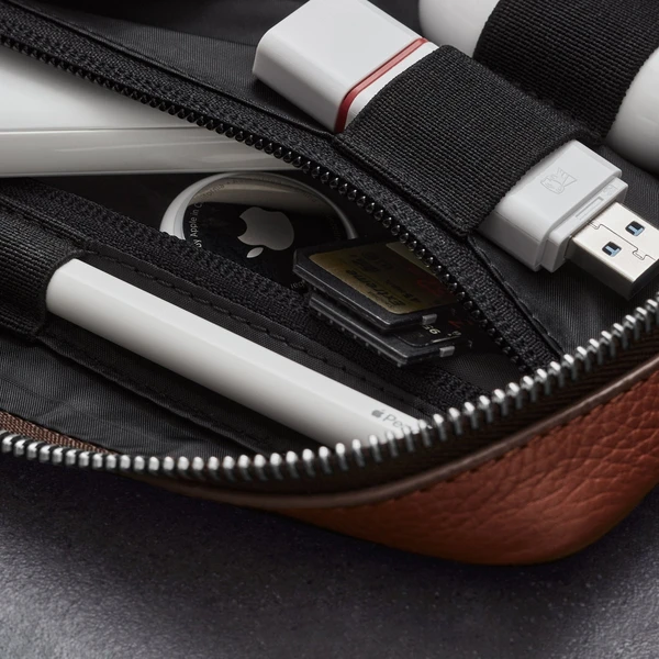 Woolnut kožený Tech Organizér hnědý - Organizéry - Obrázek N0Q4000701