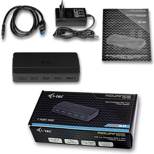 I-TEC U3HUB74 hub pro nabjení až 7 zařízení - USB huby - Obrázek N19B000501