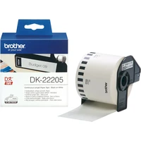 Brother DK-22205 papírová role s černým tiskem na bílém podkladu délka 30,48 m šířka 62 mm  - Pásky pro štítkovače