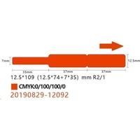 Niimbot štítky na kabely RXL 12,5x109mm 65ks pro D11 a D110 červené - Pásky pro štítkovače