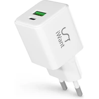 iWant 20W GaN síťová nabíječka bílá - Nabíječky