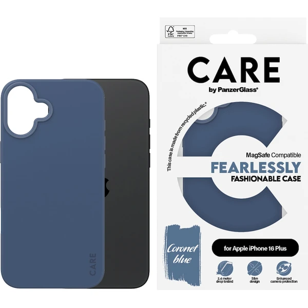 PanzerGlass® CARE kryt Apple iPhone 16 Plus MagSafe Fearlessly modrý - Pouzdra - Obrázek N208000P01