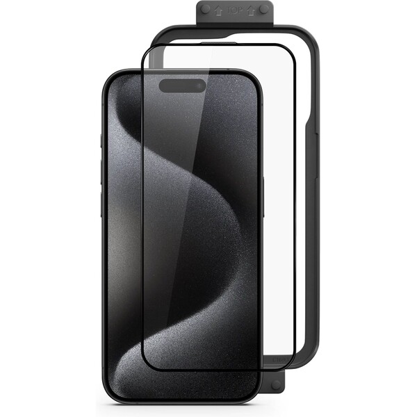 UNUM SapphireShield 3D iPhone 16 Pro s instalačním rámečkem Čirá