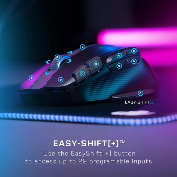 Turtle Beach KONE XP Air bezdrátová herní myš černá + RGB nabíjecí stanice Rapid (Bundle) - Myši - Obrázek N2MI000K01